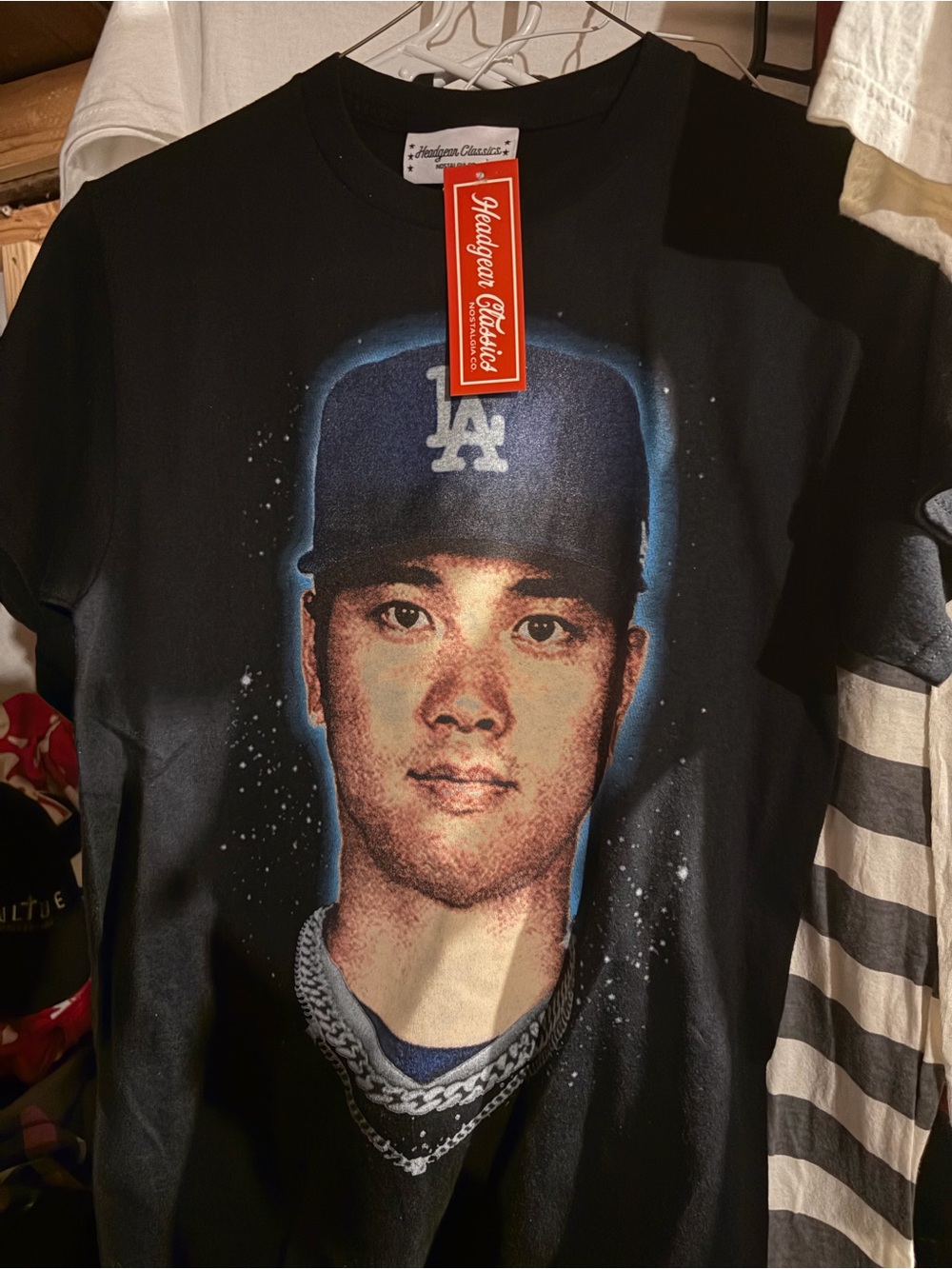Headgear classic Shohei Ohtani mlb Dodgers baseball t Shirt size small new nwt